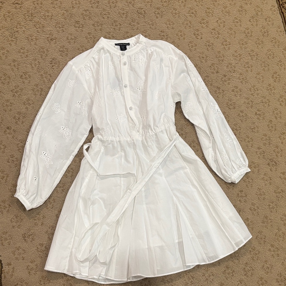 Christian Lacroix White Kids Dress with Embroidery